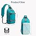 G4Free Recycled Sling Bag for Men Travel Anti-Theft Crossbody Bag Sling Backpack with RFID Blocking in the back pocket, Peacock Blue