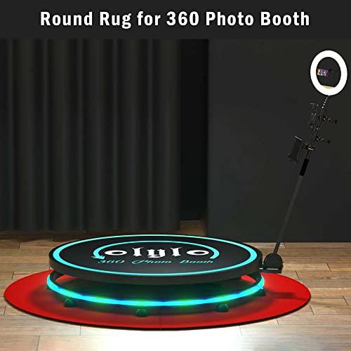 Olylo 5.25Ft Round Rug Non Slip Rug Pads For 100Cm 39.4” 360 Photo Booth Machine For Parties - Circle Rug For 360 Photo Booth Accessories - Large Area Rug For 360 Slow Motion Photo Booth #TOP3