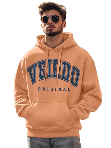 Veirdo® Fleece Oversized Baggy Fit Hooded Sweatshirt Drop Shoulde...