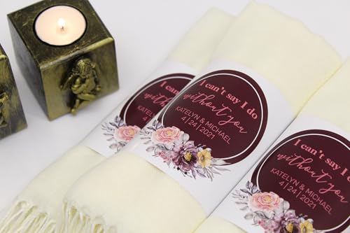 25 pcs Pashmina Shawl,Personalized Women Scarf Pashmina,Evening Dress Shawl,Wedding Favors,Wedding Favors For Guest,Bridal Shawl,Bridesmaid Gift (Ivory)2