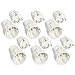 Produktbild ABSINA 6x Schuko Stecker und Kupplung 230V - PVC Schukostecker Schukokupplung mit Zugentlastung, 2-polig, 230V, 16A & 3,7kW - IP20 Schutzkontakt Stecker & Schuko Kupplung weiß für Innenbereich