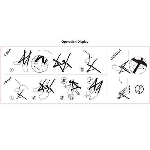 QinWenYan Laptop Steht Portables Stativ Adjustable Faltbare Halter-Haltewinkel for Laptop Notebook Notebook Tablet… – Bild 7