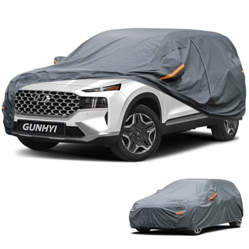Image of GUNHYI Premium Car Cover Custom Fit Hyundai Ioniq 5, 16 Layers Heavy Duty Car Cover Waterproof All Weather with Zipper Door for Sun Rain Snow Dust Uv Protection
