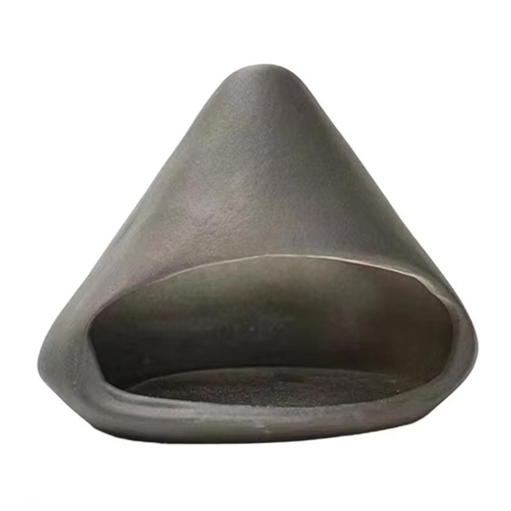 CTRLZS Ceramic Incense Holder, Handmade Smudge Bowl, Sage Burning Tray Incense Burner for Yoga - Stick Compatible Black