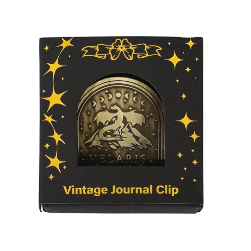 Marque-page dragon vintage en métal ciselé pour carnet de voyage