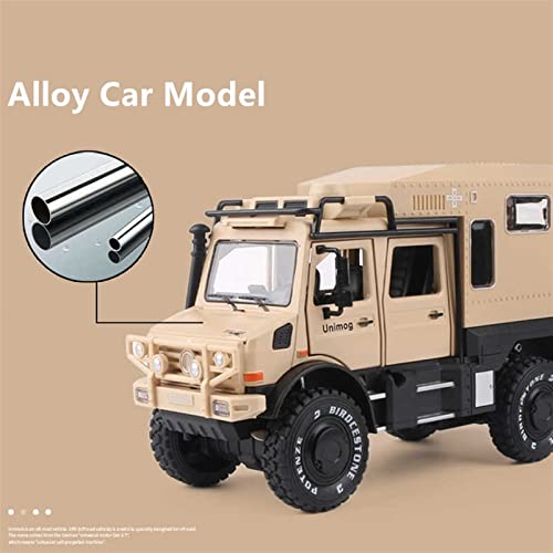 Axlezx Simulation Alloy Die Cast Mini Car Model Toy Cars 1/28 For Unimog U4000 Motorhome Alloy Diecasts Car Model Toy Off-Road Vehicles Kids Gifts (Color : Green) #TOP4