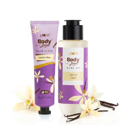 Plum BodyLovin’ Vanilla Moisture & Glow Duo | Deep Nourishing Body Oil + Shea Butter Hand Cream | Soft Smooth Skin | Non-Greasy Vanilla Care | Body Oil 100ml + Hand Cream 30g-image-40