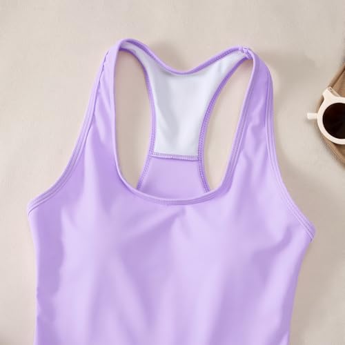 Image of IZYJOY Kids Girls Tennis Golf Dress Outfit Sleeveless Racerback Dresses with Shorts Pockets Sport Athletic 2 Piece Sets