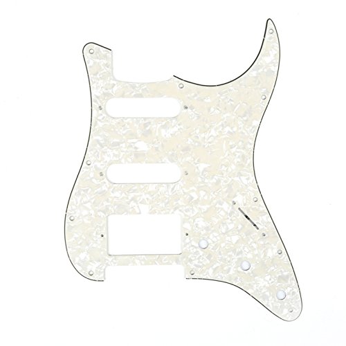 Musiclily Set de 11 trous HSS Pickguard et Plaque Arrière pour Guitare électrique style moderne, Fender (US/Mexique Made… - Les Beatles, Paul McCartney, John Lennon, RIngo Starr, George Harrison Musiclily Set de 11 trous HSS Pickguard et Plaque Arrière pour Guitare électrique style moderne, Fender (US/Mexique Made… – Image 3