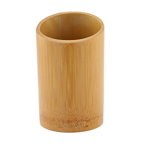 BambooMN - Bamboo Kitchen Utensil Holder - Carbonized Brown - 1 Piece - //coolthings.us