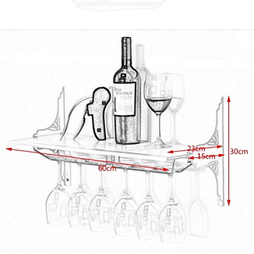 Soporte de vino de pared de madera 6 botellas mueble miniatura 3