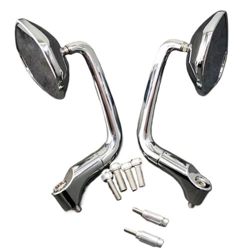 Motorrad Spiegel Motorrad Retro Halterung Lenker Rückspiegel Für Triumph Für Trophy SE Für TIGER 1200 Für AMERICA Für ROCKET III Für SPRINT RS Für SRINT ST(Silber)