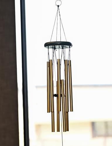 Image of ZAICUS Wind Chimes for Home Balcony - Hanging Bells for Home Decoration - Positive Energy Items- Wind Chimes Feng Shui (12-Pipe)