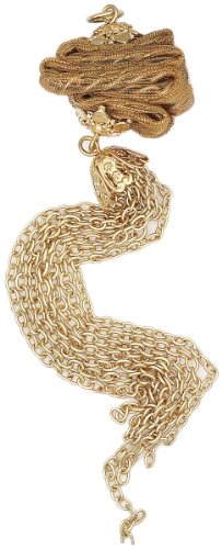 Blue Moon Orient Express Metal Pendant, 1/Pkg, Mesh/Tassel, Gold