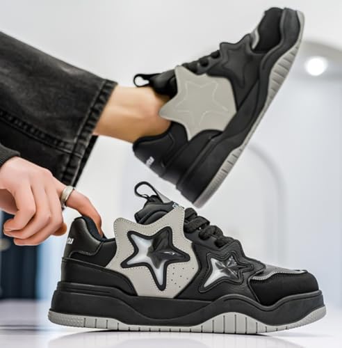 Men's Chunky Sneakers Y2K Retro Star Shoes Walking Sneakers for Men Casual Walking Shoes Size 7-9.54