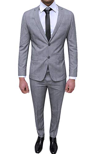 Robe complète pour homme prince de Galles Couture Micro Fantaisie Élégante Cérémonie, gris, 68