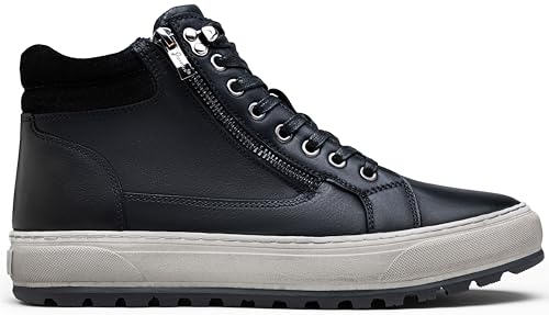 Jousen Mens Casual Shoes Premium Leather Side Zipper High Top Boots Fashion Sneakers for Men2