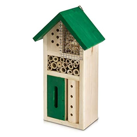 FiNeWaY Natural Wood Insect Hotel for Bees Cover
