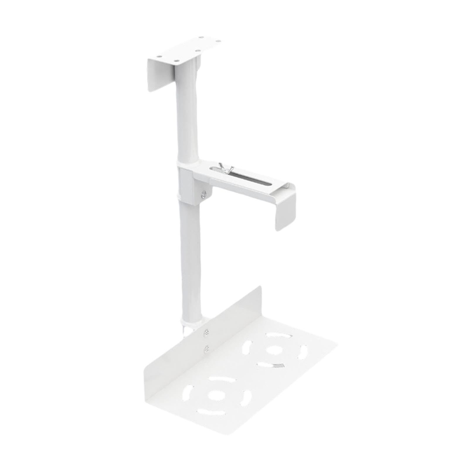 Supporto per Case Computer Staffa Universale Supporto Sospeso sotto Scrivania Regolabile in Metallo Robusto per Montaggio a Parete Adatto per Ufficio, Bianco Girevole