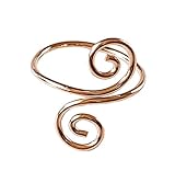 Toe Ring | Double Swirl 14k Gold Fill Adjustable Ring For Foot, Knuckle, Or Midi | Gold Toe Rings for Women or Men