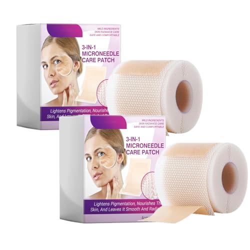 WesGen 2 Box 2026 New 3-in-1 Microdarts Anti-Aging Patch Professional Skin Care Roll (1.6 x 60 / 1.5M) Deep Hydration Skin Firming & Rejuvenation for All Skin Types Care Breeze