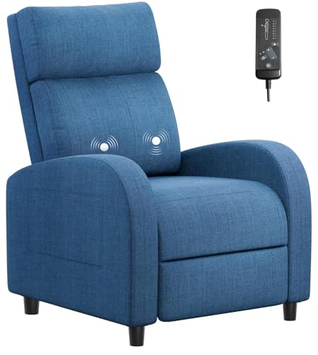 Image of Homall Recliner Chair, Recliner Sofa Fabric for Adults Dark Blue Recliners
