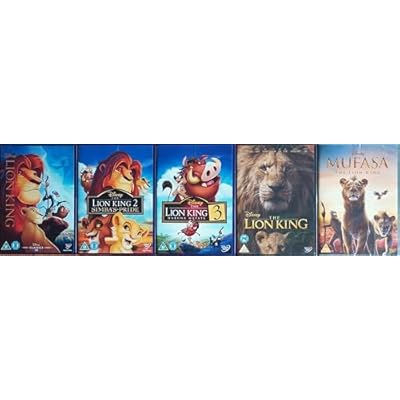 THE LION KING 1-5 COMPLETE COLLECTION / 1. THE LION KING / 2. SIMBA'S PRIDE / 3. HAKUNA MATATA / 4. THE MOVIE / 5. MUFASA - THE LION KING = ULTIMATE 5x DVD UK SET