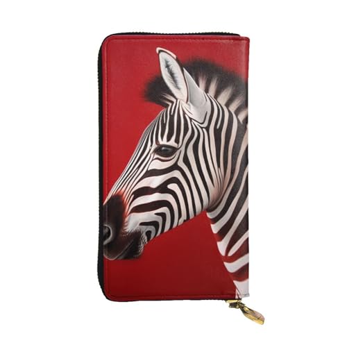 Grand sac à main d'affaires en cuir rouge zébré et finitions haut de gamme