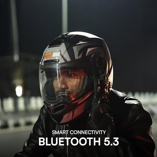 Image of HEADFOX N2F Air 7 Metro: Smart Bluetooth Helmet for Man & Women with Features for Easy Calls, Music, GPS, Waterproof, Voice Assistant, Dual Visior, 31 Flashlight Modes.