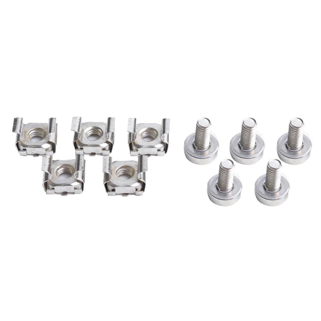 10 Pack Lot - M6X16 Rack Mount Cage Nuts & Screws W/Washers - Square Clips | Enterprise Networking Servers | Racks Chassis & Patch Panels | Rackmount Cabinets & Frames-image-49