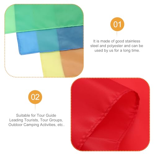 Image of balacoo Retractable Wear-Resistant Flagpole with Anti-Slip Handle and Round Ball Head Portable 47.24In Flag Stick for Outdoor Guide Flags Tour Groups Camping Activities