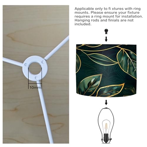 Image of Nuxovilar Lamp Shades Set of 2, 13 inch Top x 13 inch Bottom x 10 inch High (Spider)