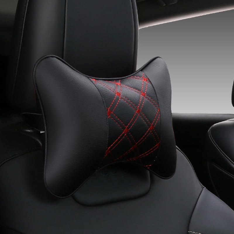 BAUFAS 2pcs Cuscino Poggiatesta Auto, per Audi A1 A3 A4 A5 A6 A7 A8 A8L Q2 Q3 Q5 Q7 Cuscino Collo Auto,Supporto per Seggiolino,Allevia Il Dolore al Collo,Confortevole Cuscino Poggiatesta,C