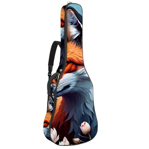 Housse guitare acoustique 41 pouces imperméable sac transport guitare folk multicolore