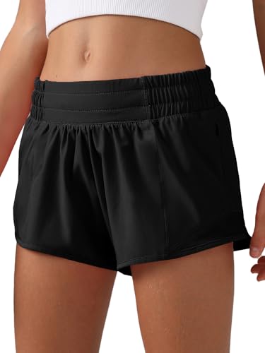 MCEDAR Girls Athletic Shorts with Liner, Quick-Dry Lightweight Active Workout Sports Running Shorts with Zip Pocket3