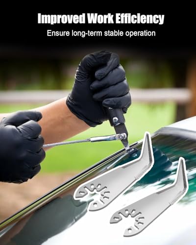 Image of Windshield Removal Auto Glass Cut Out Knife Fit for Dewalt Makita Milwaukee | Cold Knife Blade Windshield Removal Tool, 2 Pcs, Fit for Craftsman Ridgid Ryobi