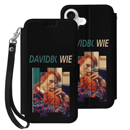 TolipOU IPhone17 �p �P�[�X �蒠�^ David Bowie �A�C�t�H��17 Air Pro ProMax �p �J�o�[ PU���U�[ TPU�f�� �y�� �}�O�l�b�g�� �J�[�h���[ �X�^���h�@�\ �ϏՌ� �����h�~ �X�g���b�v�z�[���t�� iPhon