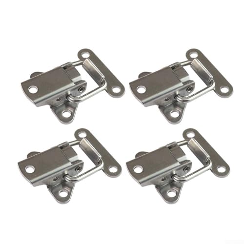 4 Edelstahl-Verschlussmechanismen für Koffer, Werkzeugkästen und Musikinstrumente