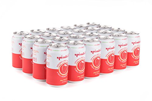 Spindrift Sparkling Water, Strawberry Flavored, Made with Real Squeezed Fruit, 12 Fl Oz Cans, Pack of 24 (Only 10 Calories per Seltzer Water Can)