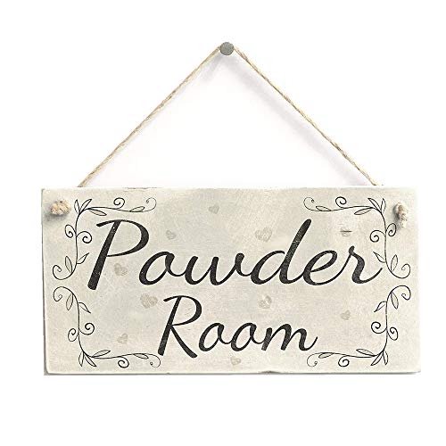 Meijiafei Powder Room Rustic PVC Toilet Door Sign 10