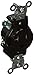 Leviton T5020 20-Amp, 125 Volt, Narrow Body Single Receptacle, Straight Blade, Tamper Resistant, Commercial Grade, Grounding, Brown