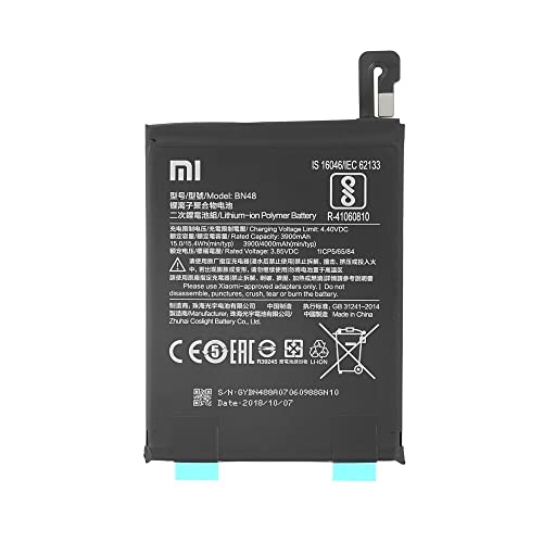 Image of MOBISPARE Lithium-Ion Original BN48 4000 mAh Battery Compatible for Redmi Note 6 Pro (Original with 100% Battery Health)