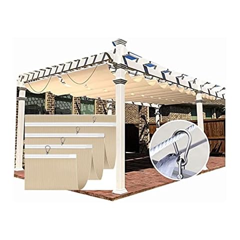 MHxin-CanopyShading Patio Pergola Sunshade Retractable Wave Shade Sail Suitable Cover