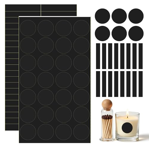 70 PCS Match Striker Stickers Match Striker Paper with Adhesive Ideal for Fireplace Matches Jars Candles Camping (Black)
