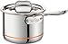 All-Clad Copper Core 5-Ply Stainless Steel Sauce Pan 2 Quart Induction Oven Broiler Safe 600F Pots and Pans, Cookware Silver