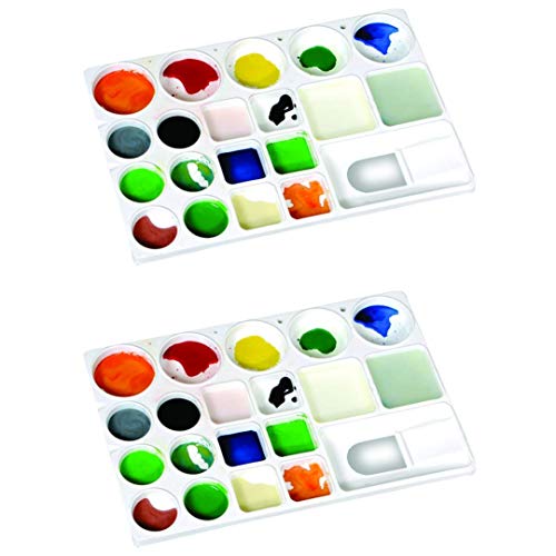 KBI Artist Color Mixing PALLETTE 2 Pieces Painting Tray Water Colour Oil Colour