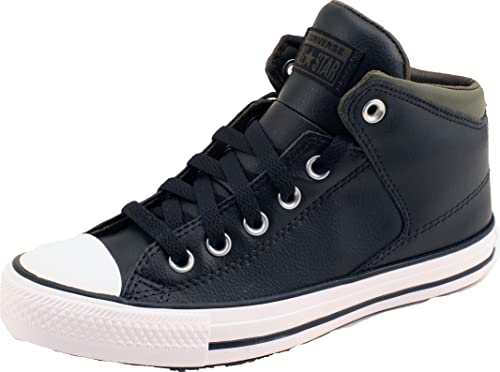 Image of Converse Men's Street Leather High Top Sneaker, Black /Cargo /Khaki