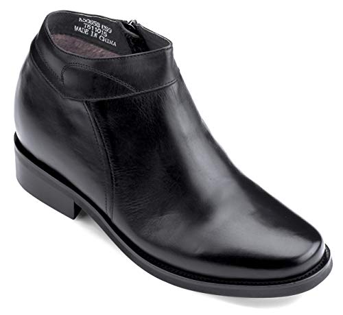 Calden - K50658-3.2 Inches Taller - Height Increasing Elevator Shoes (Black Dress Boots) (11.5 D(M) US)