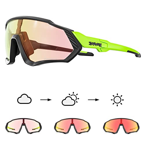 KAPVOE Fotocromatici Occhiali Da Ciclismo Con TR90 Occhiali Da Sole Sp...