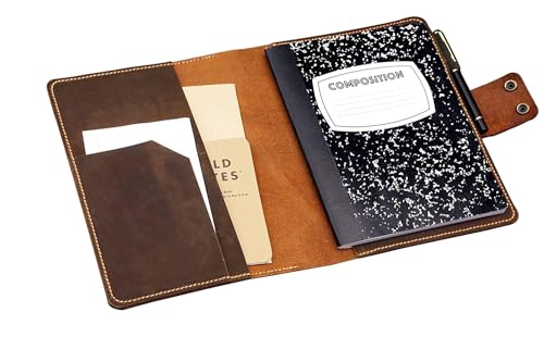 Personalized leather composition notebook book cover case/vintage rustic leather cover portfolio for composition notebook NB505CPS